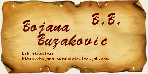 Bojana Buzaković vizit kartica